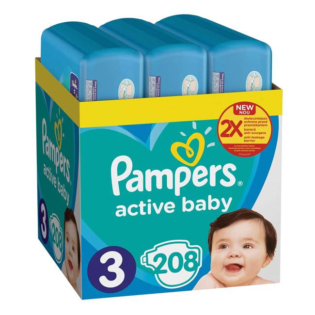 pampers 3 active baby 208