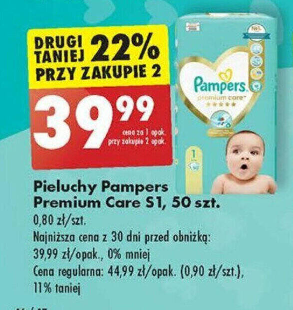 promocje pieluchy pampers 1