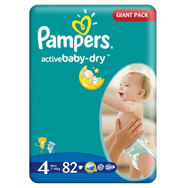 supermarket pampers active baby-dry rozmiar 4 maxi 8-14kg 76 sztuk