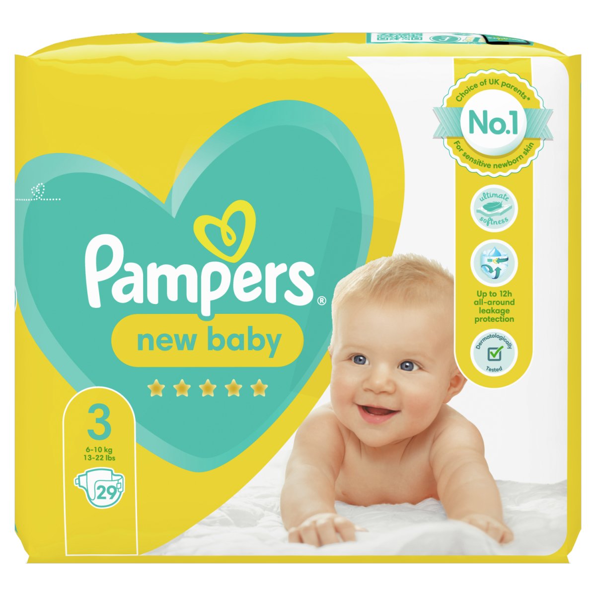 pampers żółte