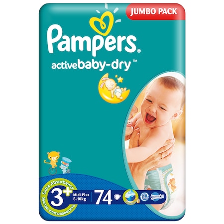 pampers active baby 3 74 szt