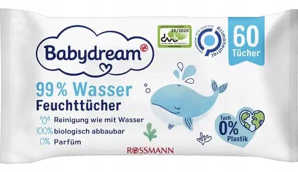 babydream chusteczki nawilżane 99 wody