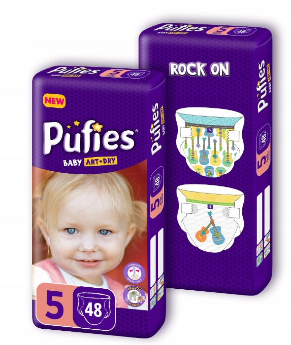 pieluchy pufies baby art & dry jak wyglądają