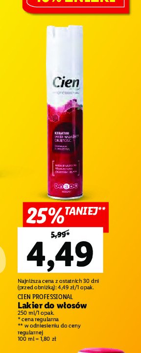 lakier do włosów cien 100 ml