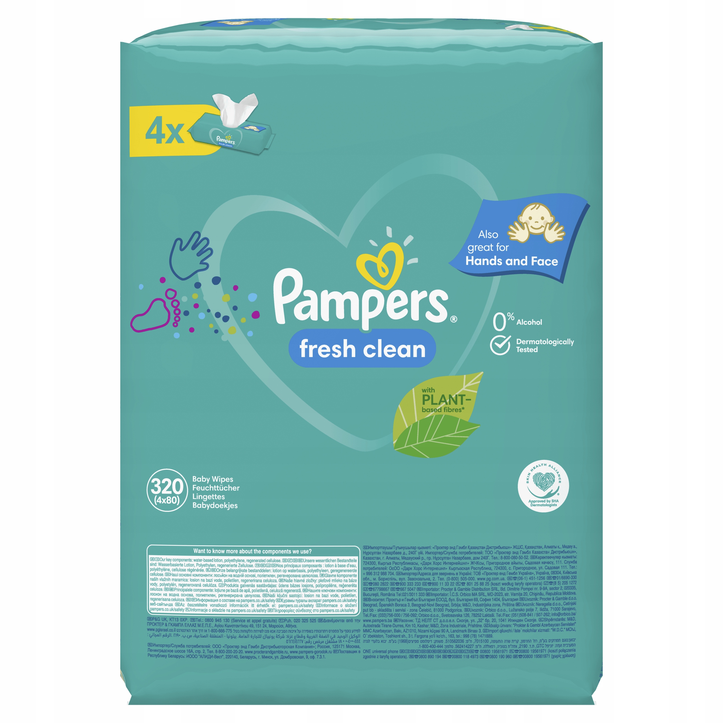 fresh clean pampers 4 x cena