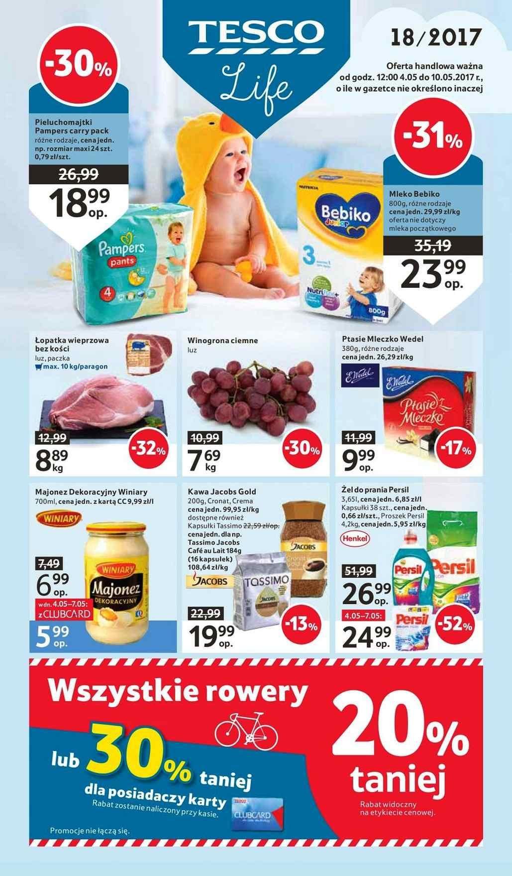 gazetka tesco pampers