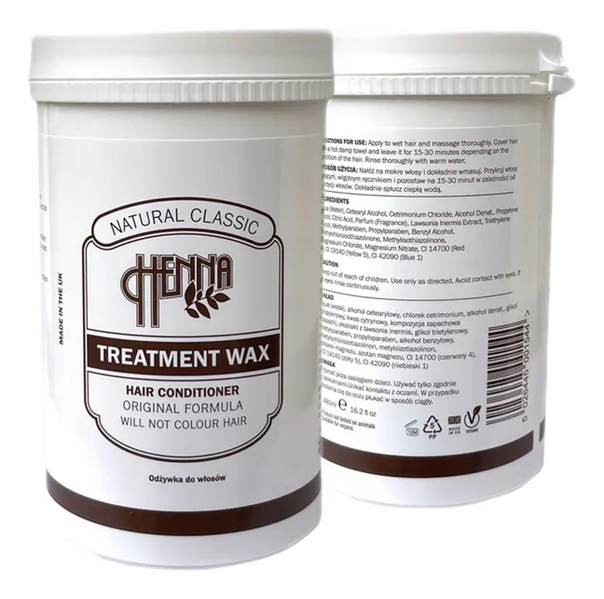 henna treatment wax maska odżywka do włosów 240g