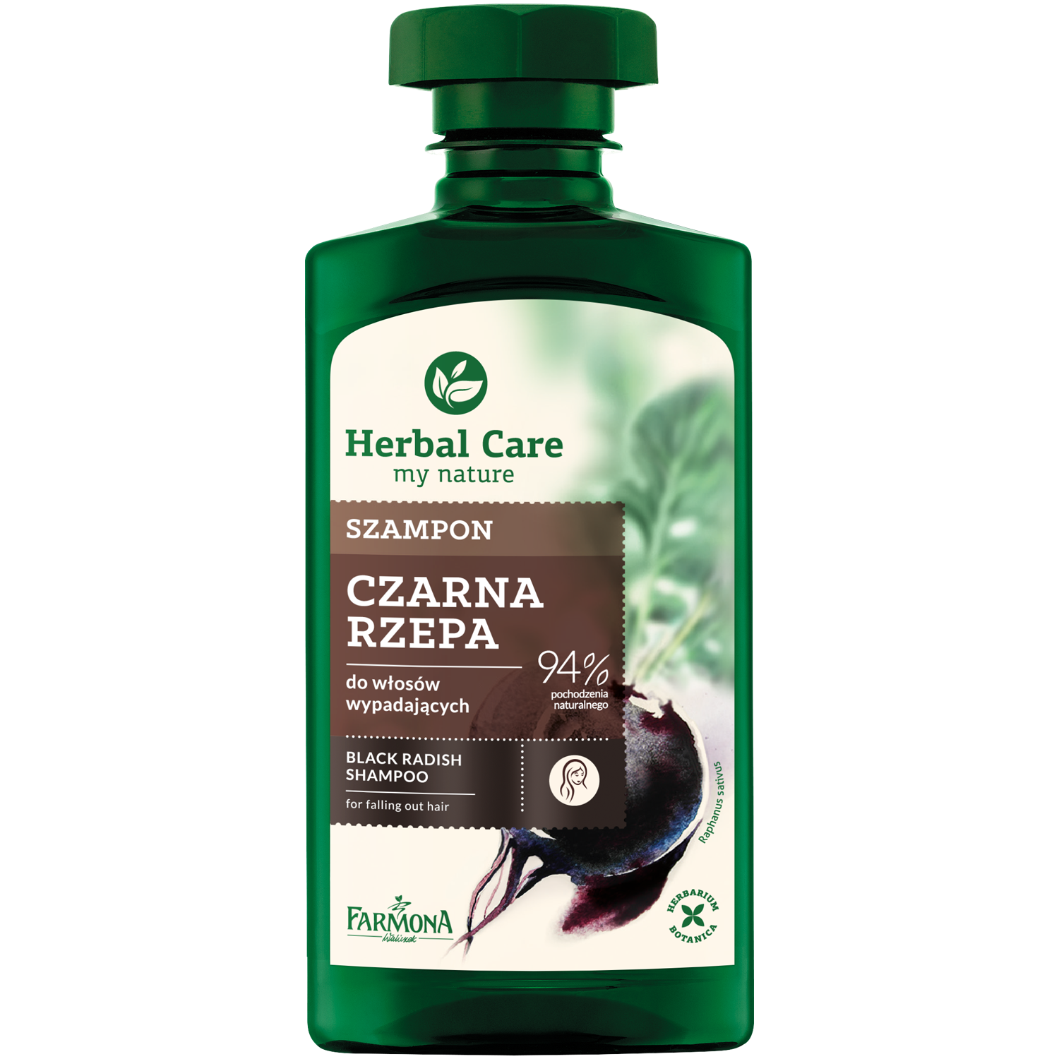 herbal care czarna rzepa szampon do włosów 330 ml hebe