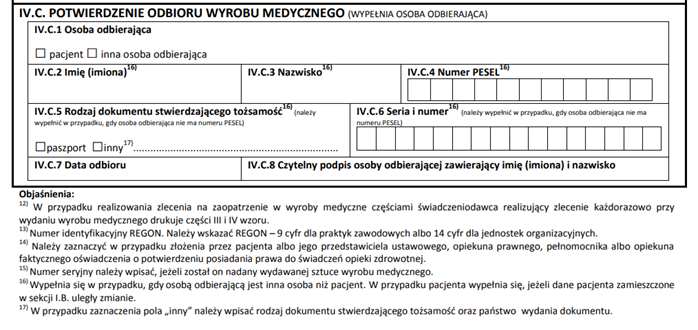 jak prawidło wypełnić w aptece wniosek na pieluchy