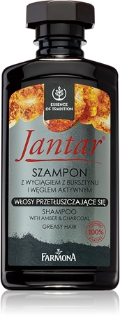 jantar szampon do włosów z węglem aktywnym 330ml