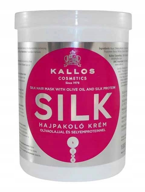 kallos silk maska odżywka do włosów z jedwabiem 1l