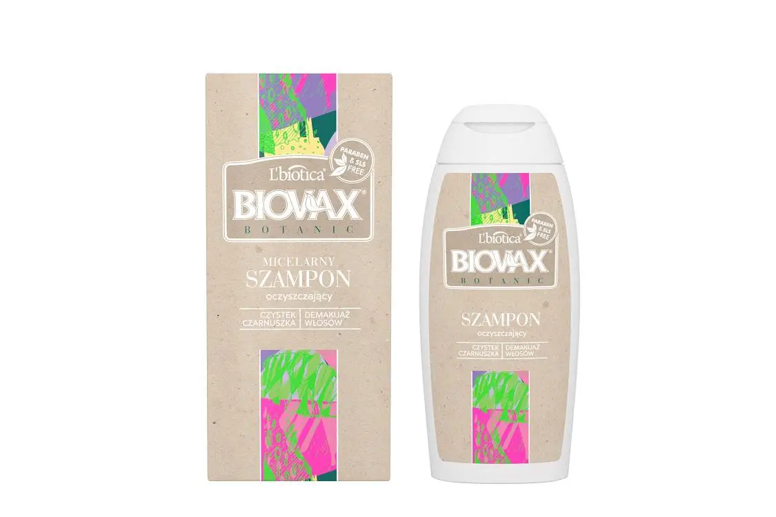 lbiotica biovax botanic micelarny szampon oczyszczający czystek i czarnuszka