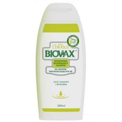 lbiotica biovax szampon do włosów przetłuszczających 200ml