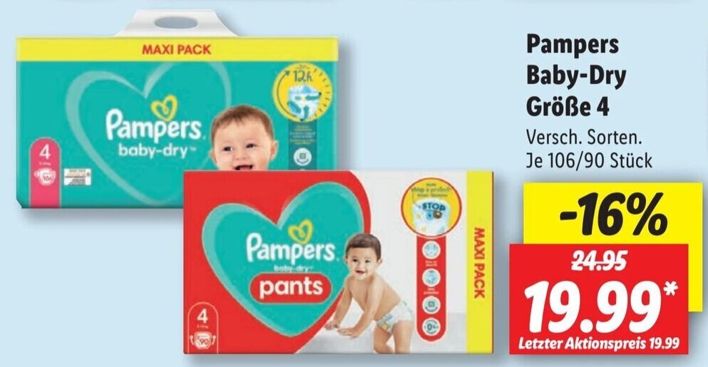 lidl pampers 4