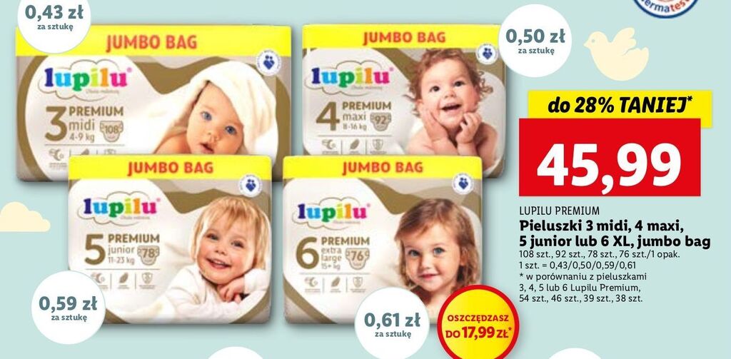 lidl pieluchy 6 50