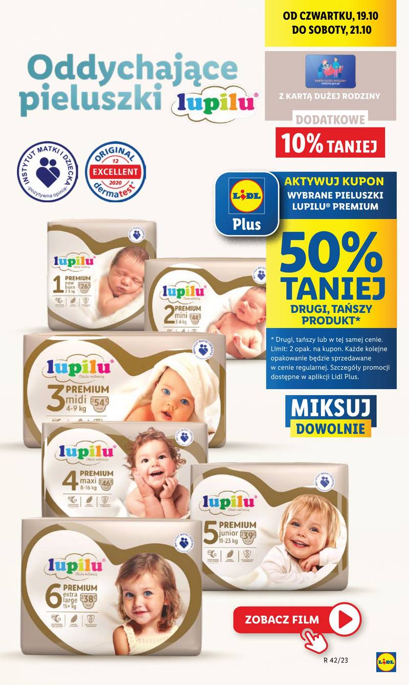 lidl pieluchy lupilu 6 50