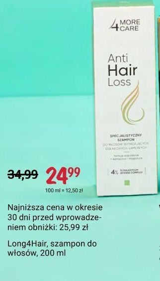 long 4 lashes szampon przeciw wypadaniu włosów rossmann