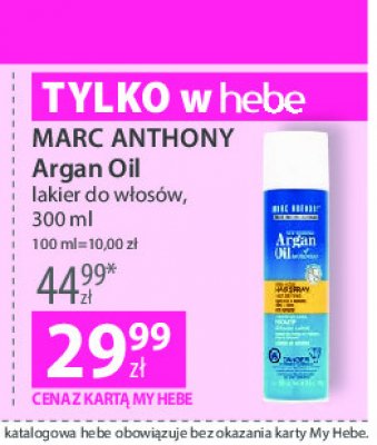 marc anthony argan oil lakier do włosów