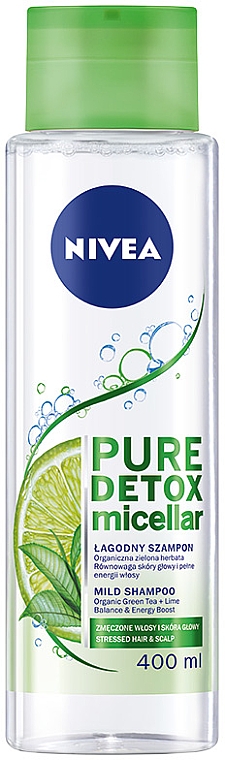 micelarny szampon nivea pure detox 400 ml