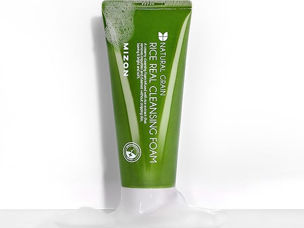 mizon oczyszczająca pianka do twarzy rice real cleansing foam