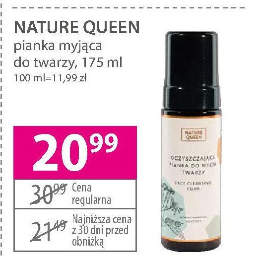 nature queen pianka myjąca do twarzy 175ml