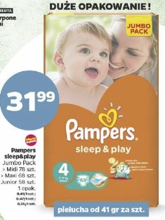 netto pieluchy pampers 3 sleep play