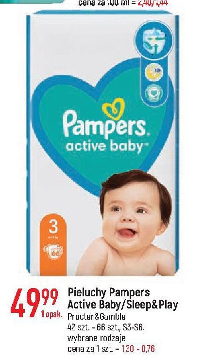 netto pieluchy pampers 3 sleep play