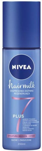 nivea hairmilk ekspresowa regenerująca odżywka do włosów o normalnej strukturze