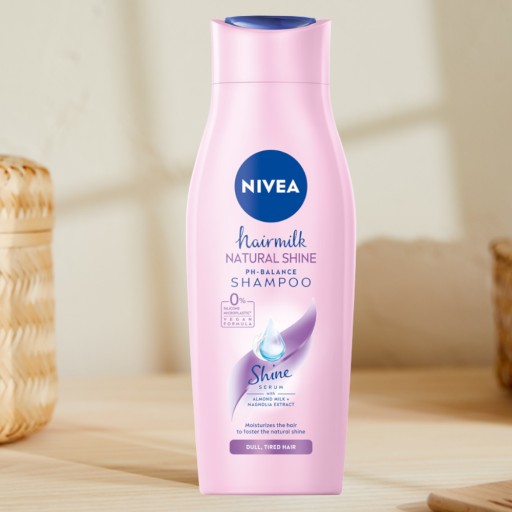 nivea hairmilk szampon wyzwalający blask