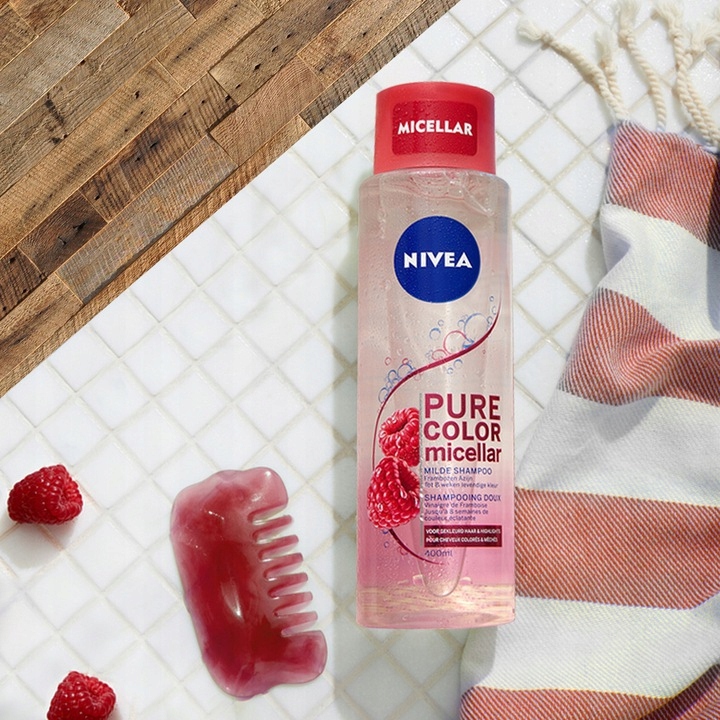 nivea pure color micellar szampon do włosów farbowanych