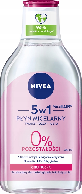 nivea skóra sucha płyn micelarny do mycia twarzy