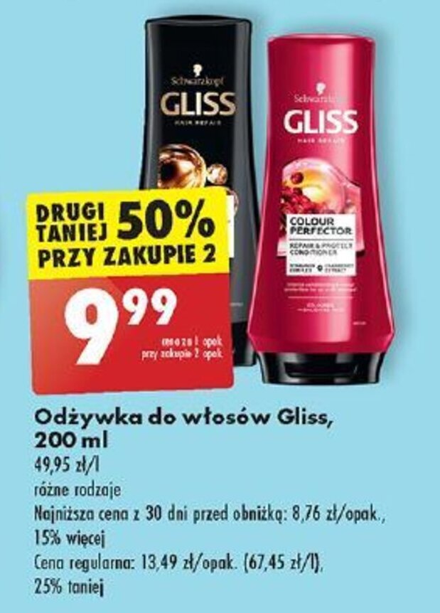 odżywka do włosów gliss kur 200 ml biedronka