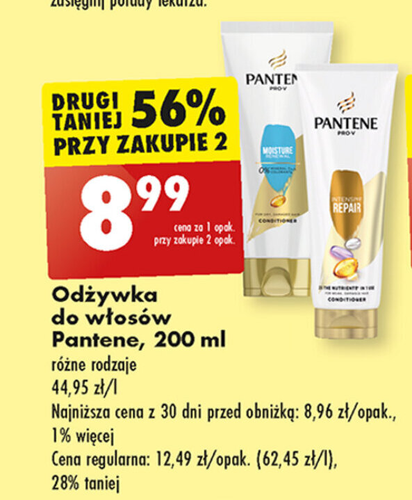 odżywka do włosów pantene 200 ml biedronka