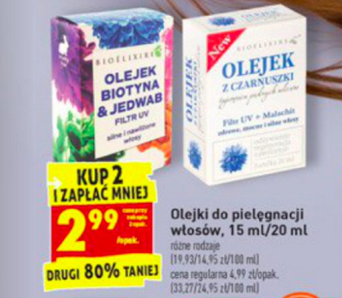 olejek do włosów bioelixir biedronka