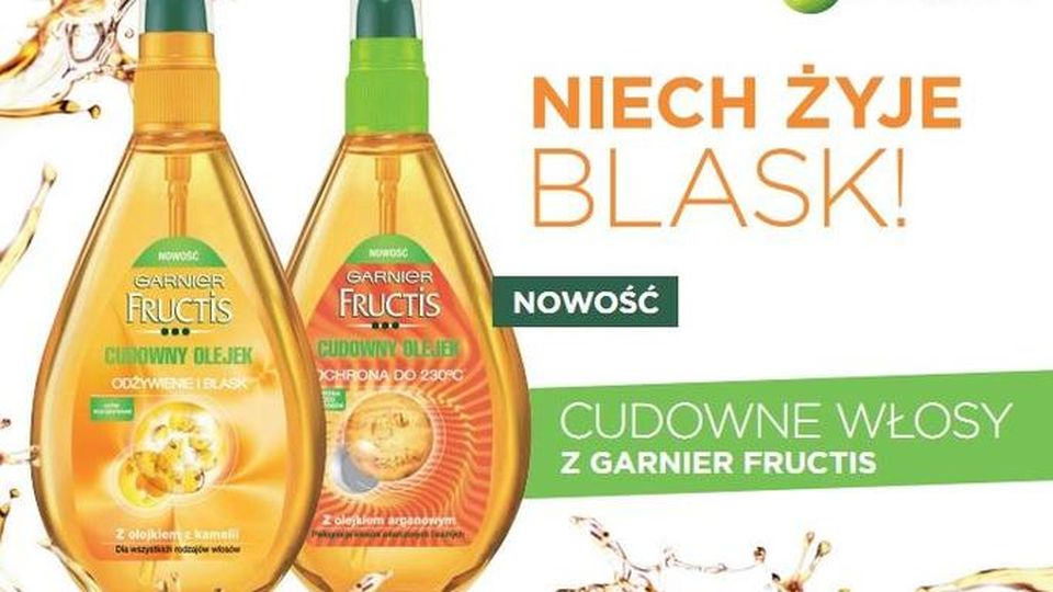 olejek do włosów garnier odżywienie i blask