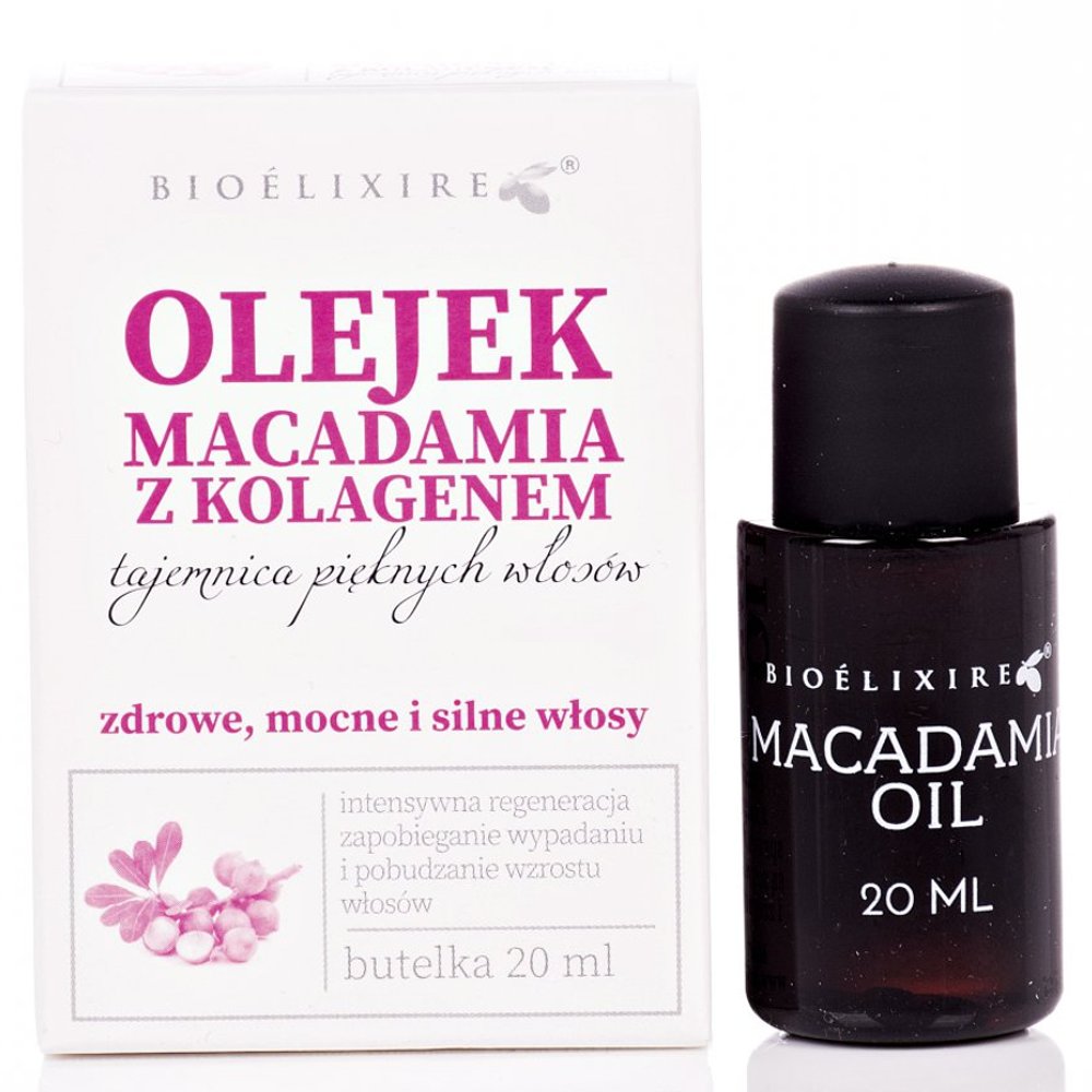 olejek makadamia do włosów bioelixire