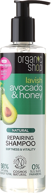 organic shop avocado & honey szampon