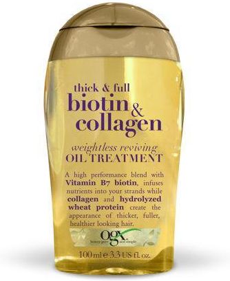 organix biotin & collagen olejek do włosów biotyna i kolagen