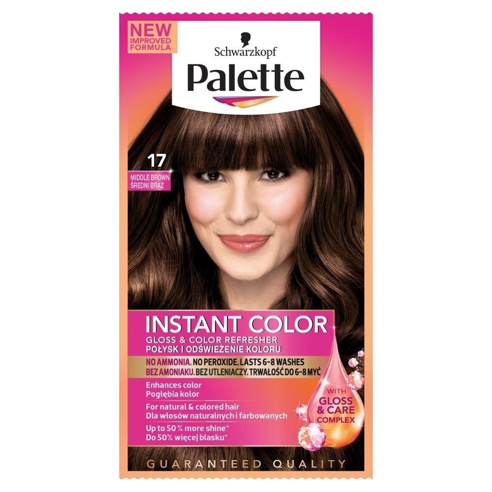 palette instant colorpalette instant color szampon koloryzujący średni brąz 17