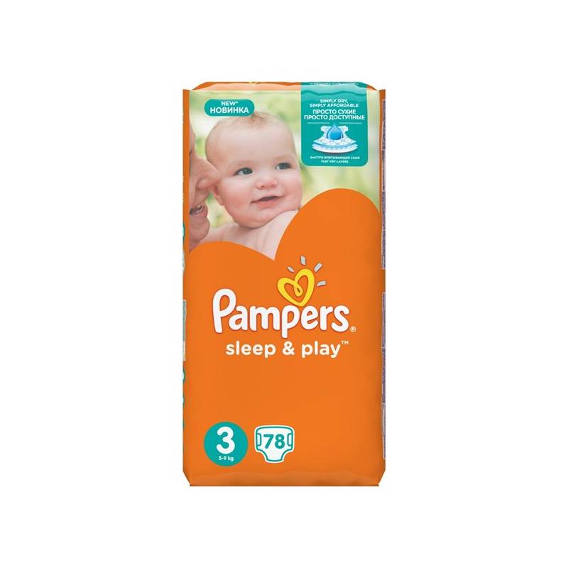 pampers 3 sleep and play 78 szt