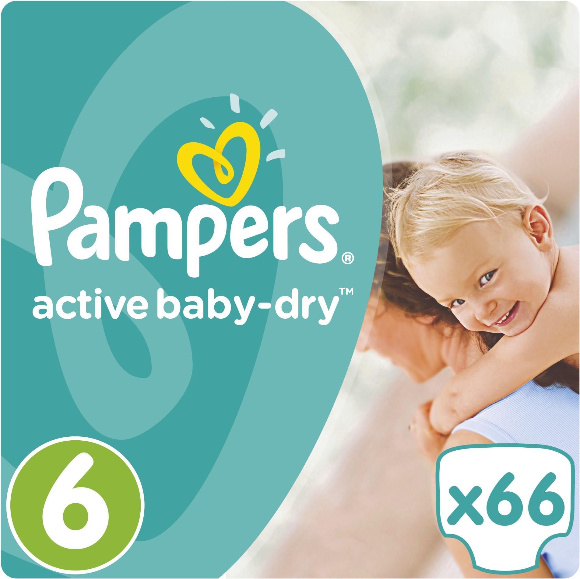 pampers 6 active baby dry 43 szt