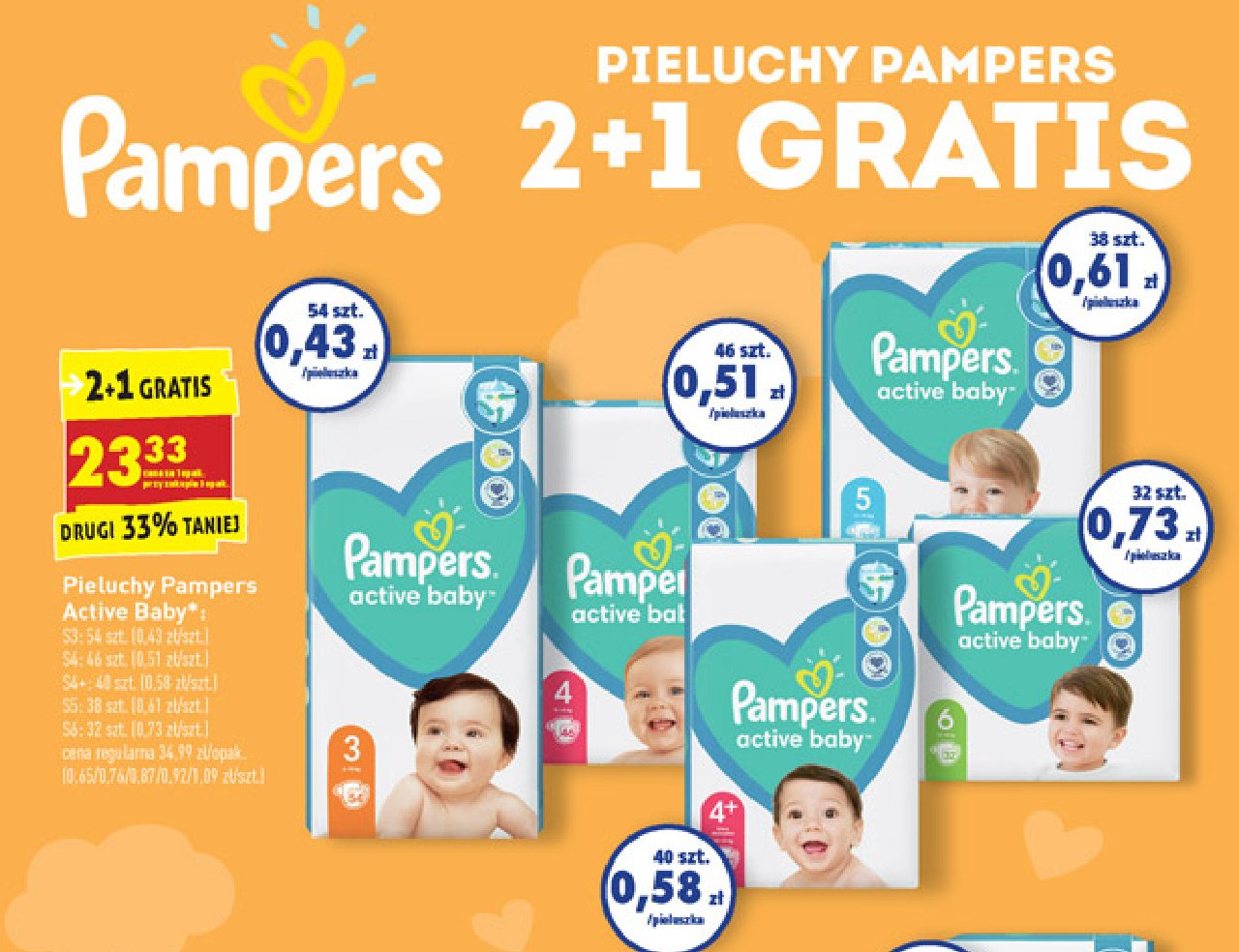 pampers active baby 1 biedronka