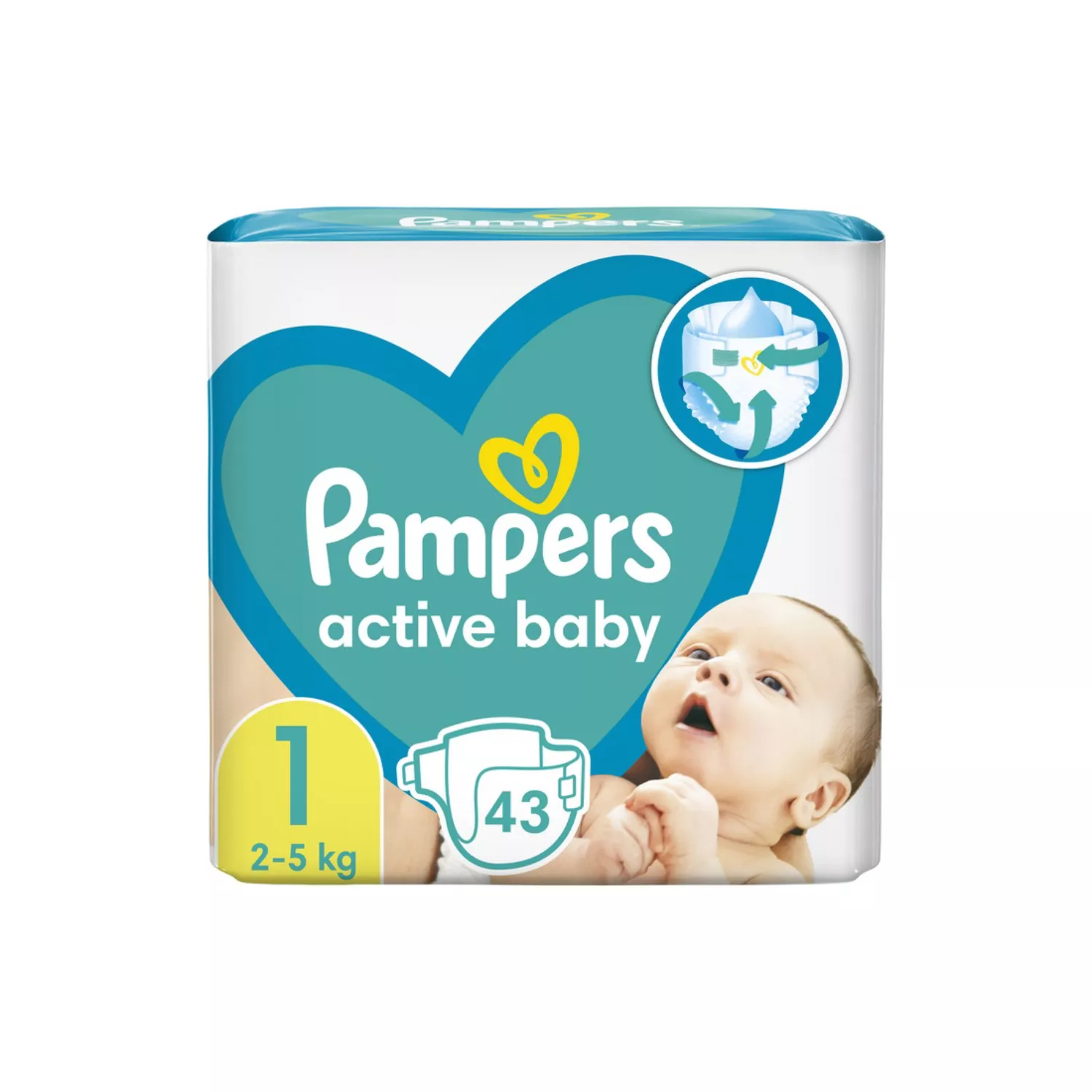 pampers active baby 1 pieluszki newborn 43 sztuk