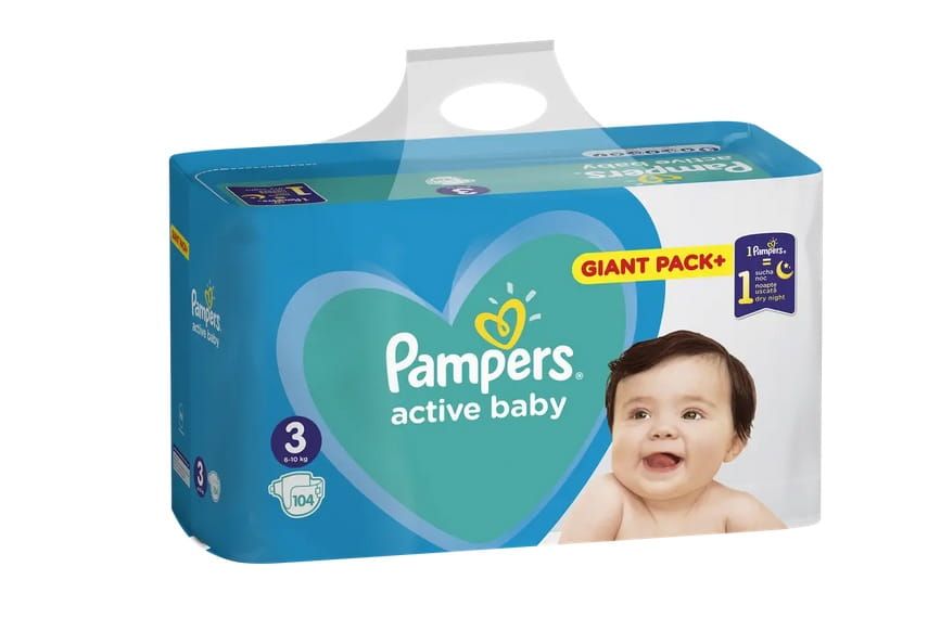 pampers active baby 3 104szt