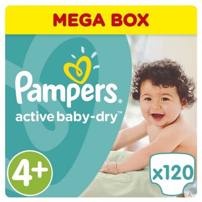 pampers active baby 4+ 120