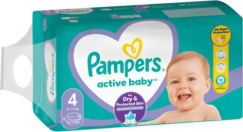 pampers active baby 4 maxi 132