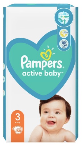 pampers active baby 6-10 kg 58 szt