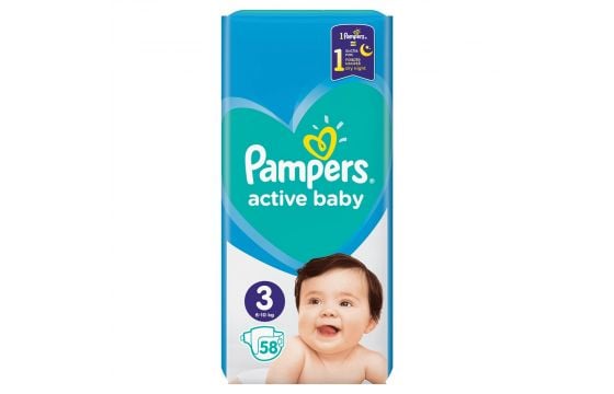 pampers active baby 6-10 kg 58 szt