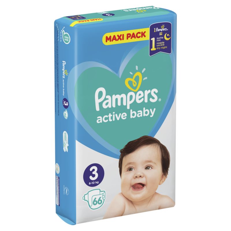 pampers active baby-dry 3 midi 74 pieluszki