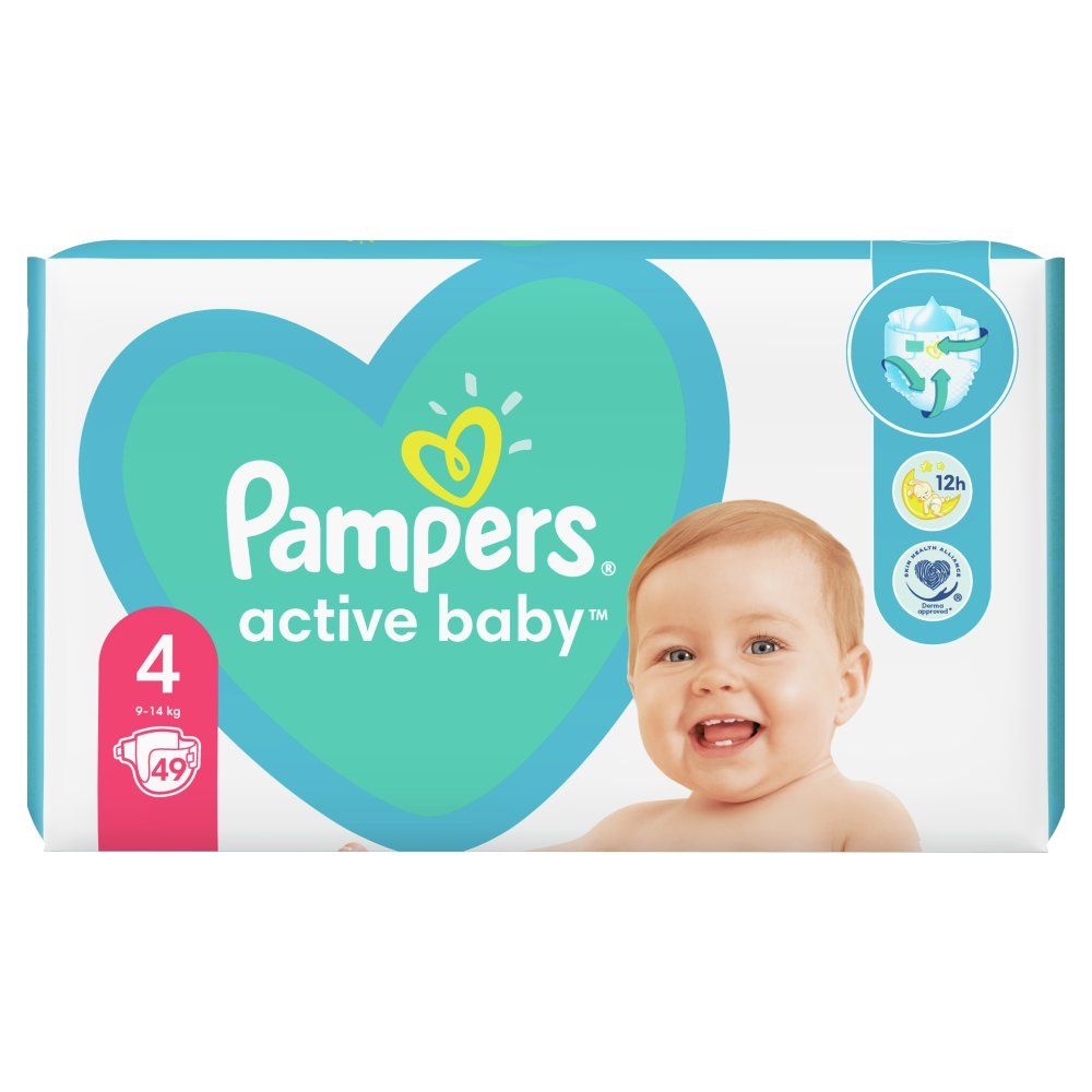 pampers active baby dry 4 49szt